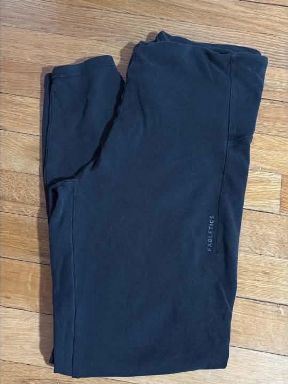 Fabletics Black Women's Leggings with Subtle Logo